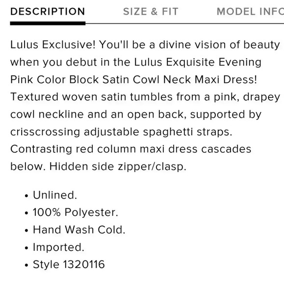 Lulus Exquisite Evening Pink Red Color Block Satin Maxi Dress Valentine's Day - Picture 14 of 14